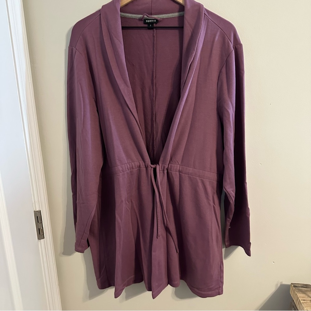 Torrid Super Soft Jersey Tie Front Cardigan size 3X